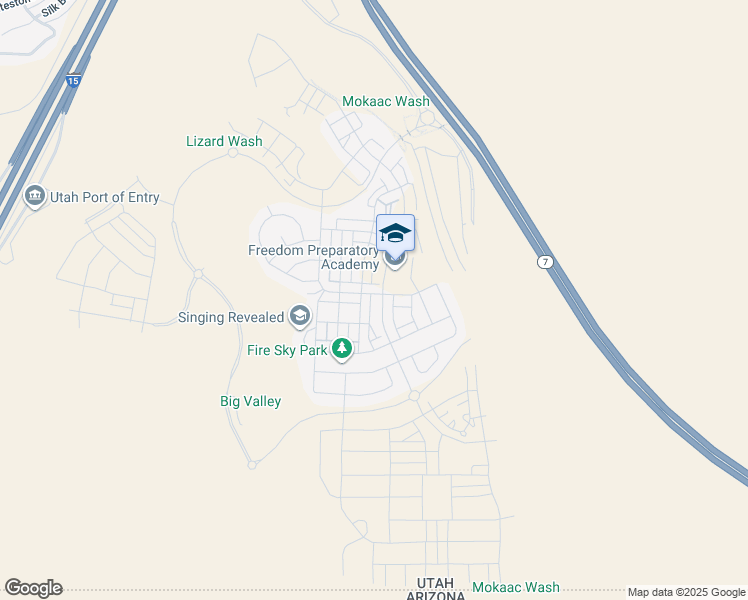 map of restaurants, bars, coffee shops, grocery stores, and more near South Garnet Drive in St. George