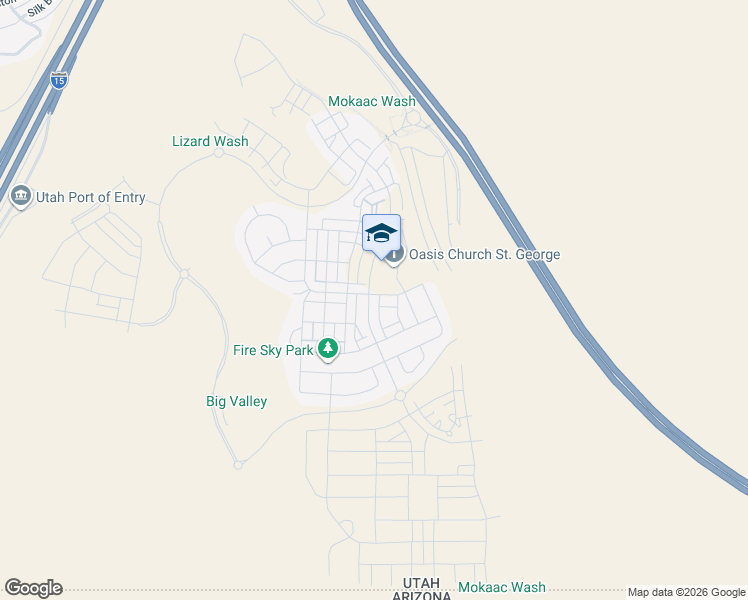 map of restaurants, bars, coffee shops, grocery stores, and more near 5753 South Carnelian Parkway in St. George