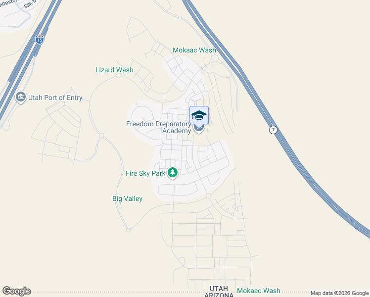 map of restaurants, bars, coffee shops, grocery stores, and more near 5801 South Garnet Drive in St. George