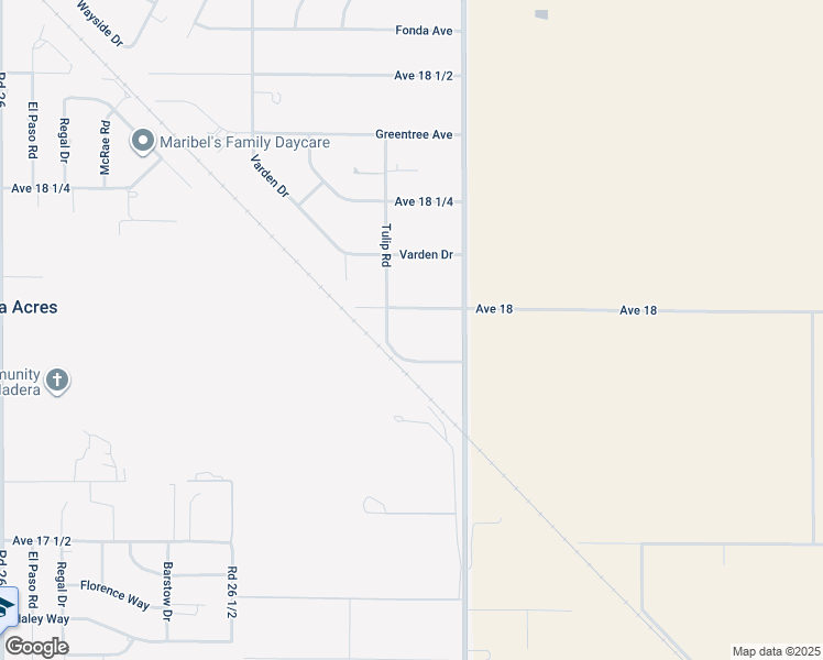 map of restaurants, bars, coffee shops, grocery stores, and more near 26898 Avenue 18 in Madera