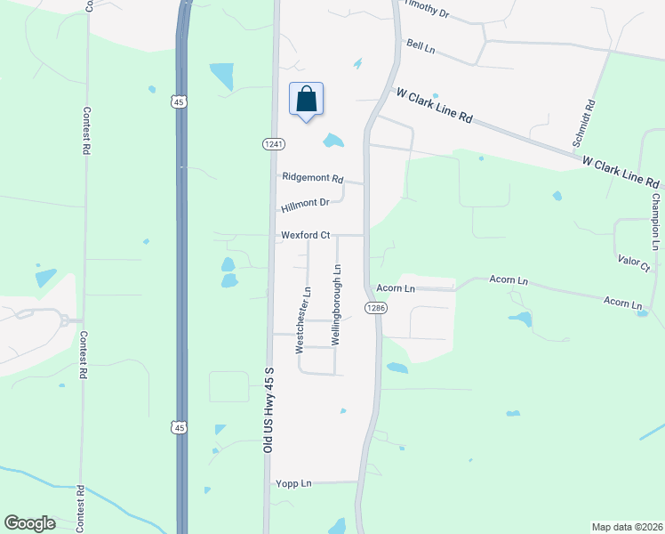 map of restaurants, bars, coffee shops, grocery stores, and more near 4300-4498 Wellingborough Lane in Paducah