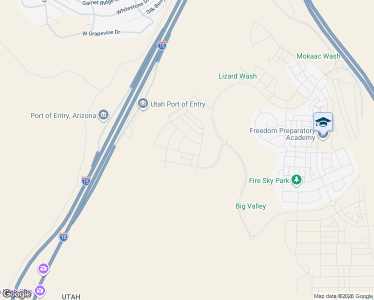 map of restaurants, bars, coffee shops, grocery stores, and more near West Cactus Wren Drive in St. George