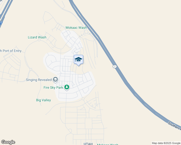 map of restaurants, bars, coffee shops, grocery stores, and more near 5729 South Cardinal Wing Drive in St. George