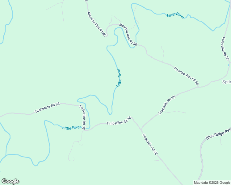 map of restaurants, bars, coffee shops, grocery stores, and more near 1073 Timberline Road Southeast in Copper Hill
