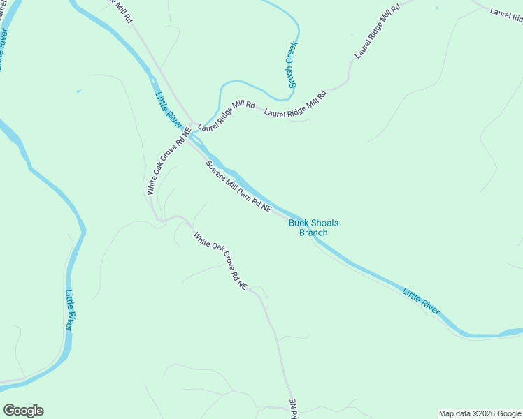 map of restaurants, bars, coffee shops, grocery stores, and more near 288 Sowers Mill Dam Road Northeast in Riner