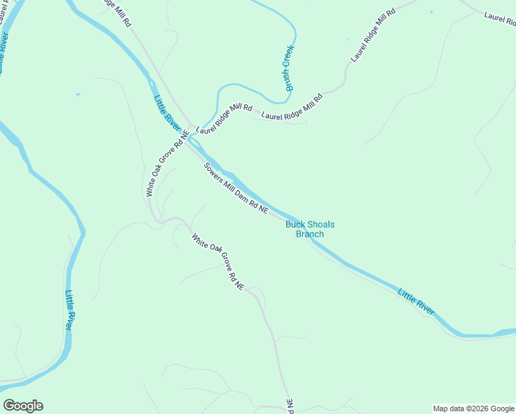 map of restaurants, bars, coffee shops, grocery stores, and more near 288 Sowers Mill Dam Road Northeast in Riner