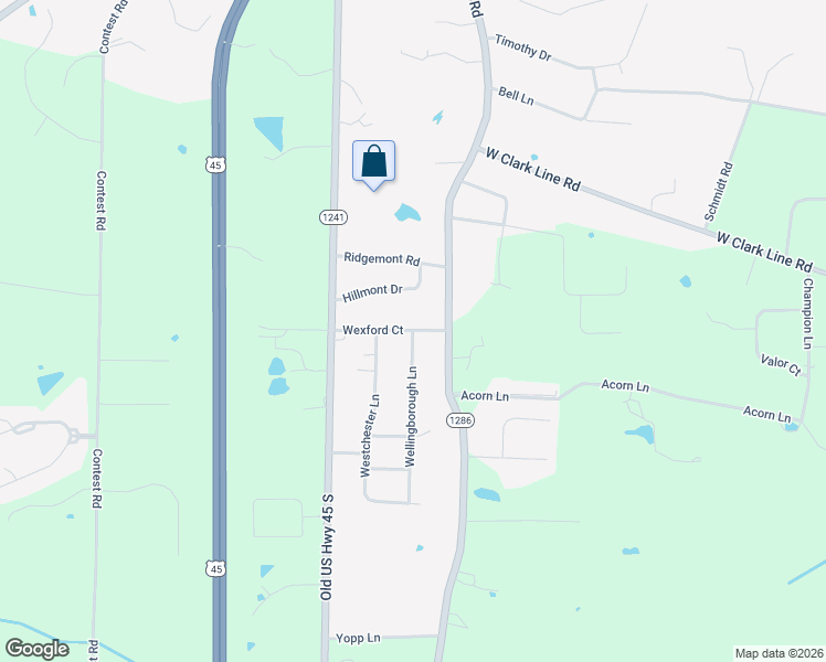 map of restaurants, bars, coffee shops, grocery stores, and more near 4300 Wellingborough Lane in Paducah