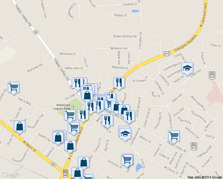 map of restaurants, bars, coffee shops, grocery stores, and more near 87 Stonehenge Place in Glasgow