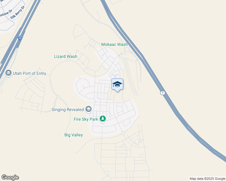 map of restaurants, bars, coffee shops, grocery stores, and more near 5664 South Carnelian Parkway in St. George