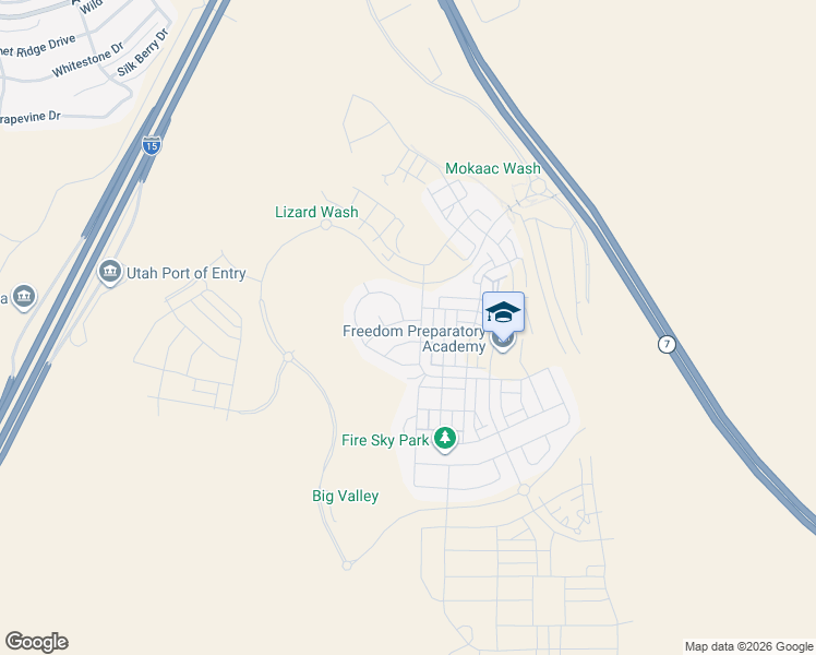 map of restaurants, bars, coffee shops, grocery stores, and more near 845 Firelight Drive in St. George