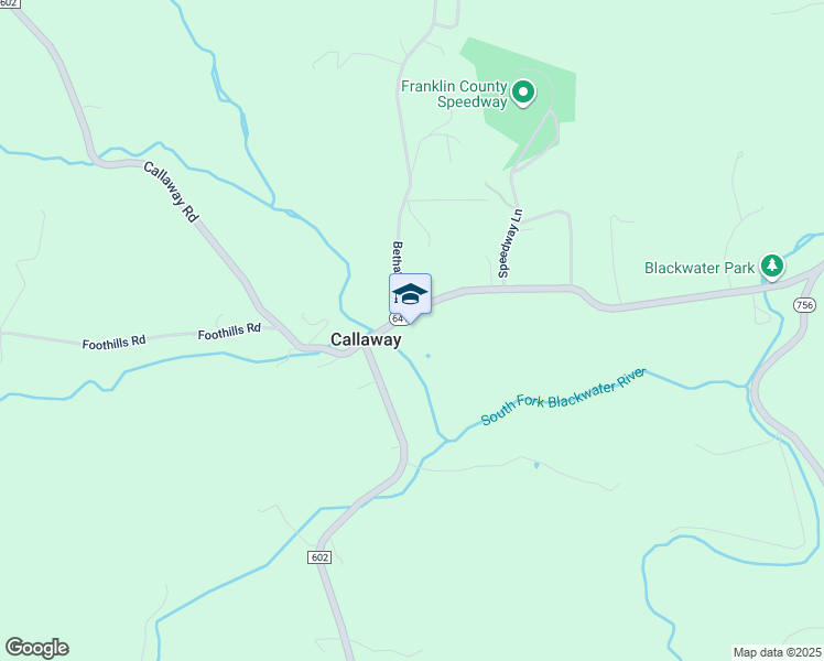 map of restaurants, bars, coffee shops, grocery stores, and more near 8451 Callaway Road in Callaway