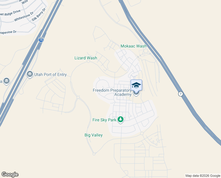 map of restaurants, bars, coffee shops, grocery stores, and more near 845 Firelight Drive in St. George