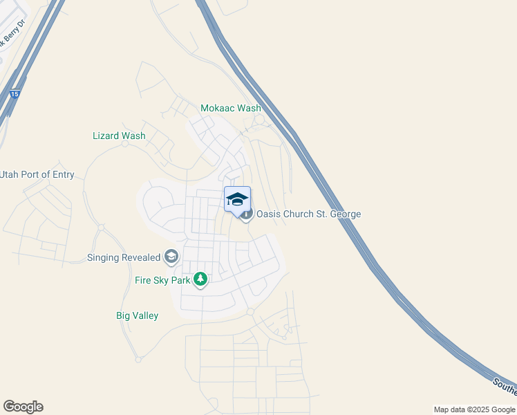 map of restaurants, bars, coffee shops, grocery stores, and more near 5599 South Carnelian Parkway in St. George