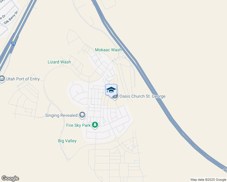map of restaurants, bars, coffee shops, grocery stores, and more near 702 West Claystone Drive in St. George
