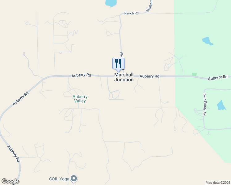 map of restaurants, bars, coffee shops, grocery stores, and more near 25490 Auberry Road in Clovis