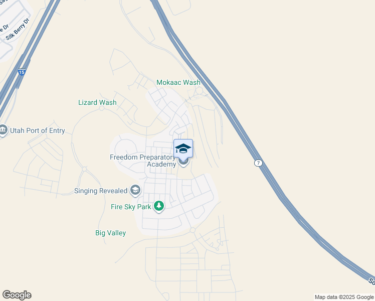 map of restaurants, bars, coffee shops, grocery stores, and more near 5599 South Carnelian Parkway in St. George