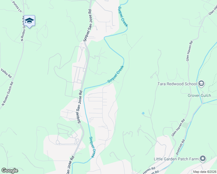 map of restaurants, bars, coffee shops, grocery stores, and more near 4910 Cherryvale Avenue in Soquel