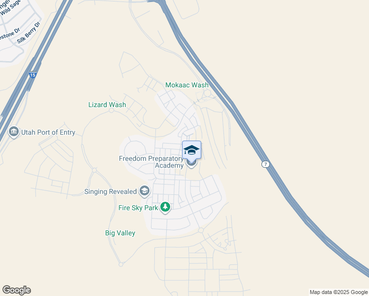 map of restaurants, bars, coffee shops, grocery stores, and more near 702 West Claystone Drive in St. George