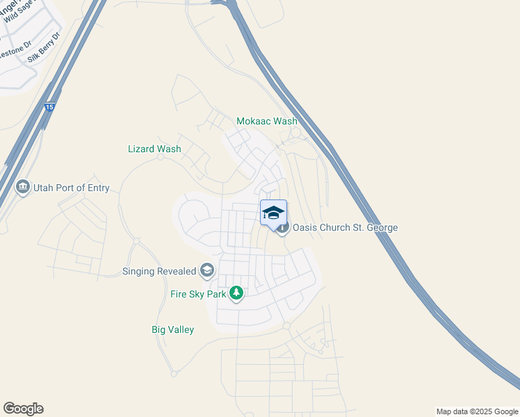 map of restaurants, bars, coffee shops, grocery stores, and more near 714 West Claystone Drive in St. George