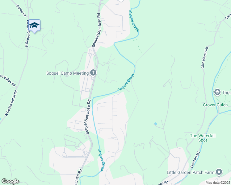 map of restaurants, bars, coffee shops, grocery stores, and more near 4910 Cherryvale Avenue in Soquel