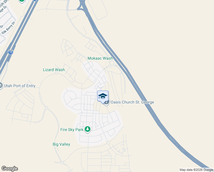 map of restaurants, bars, coffee shops, grocery stores, and more near 5543 South Carnelian Parkway in St. George
