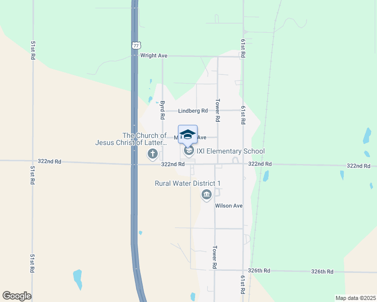 map of restaurants, bars, coffee shops, grocery stores, and more near 6758 322nd Road in Arkansas City