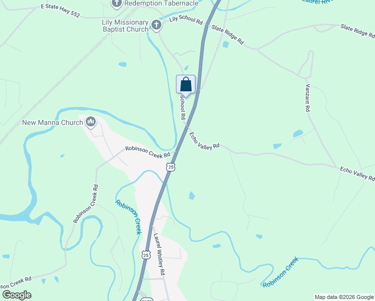 map of restaurants, bars, coffee shops, grocery stores, and more near 6924 U.S. 25 in Corbin