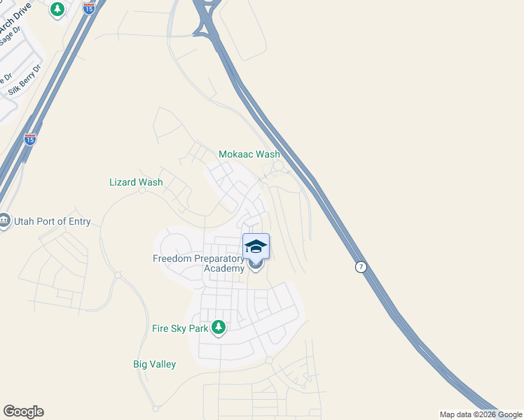 map of restaurants, bars, coffee shops, grocery stores, and more near 5515 South Carnelian Parkway in St. George