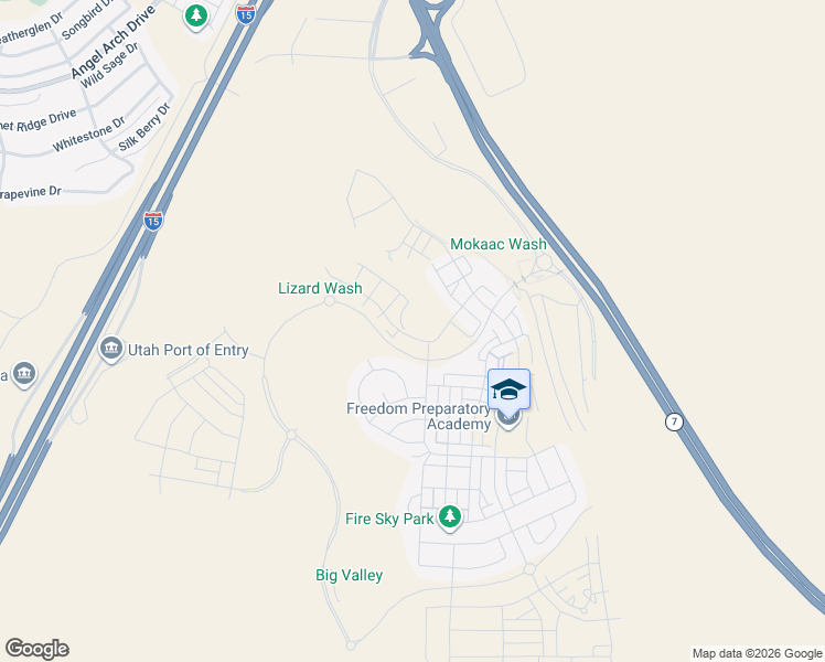 map of restaurants, bars, coffee shops, grocery stores, and more near 5509 South Copper Pearl Lane in St. George