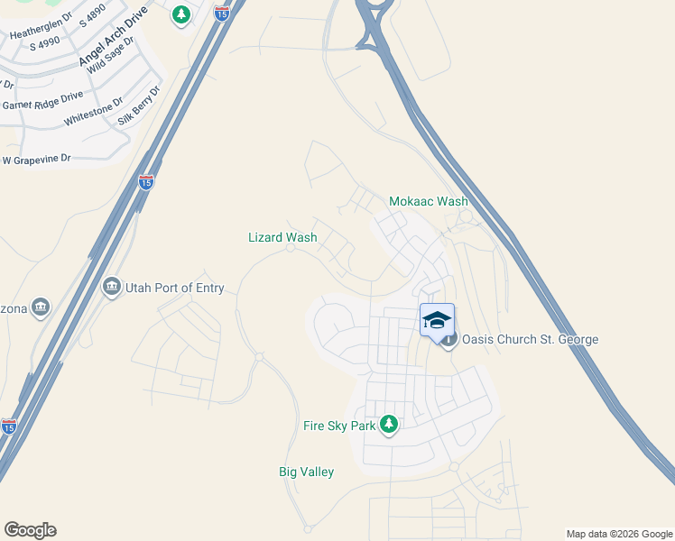 map of restaurants, bars, coffee shops, grocery stores, and more near 824 West Akoya Pearl Street in St. George