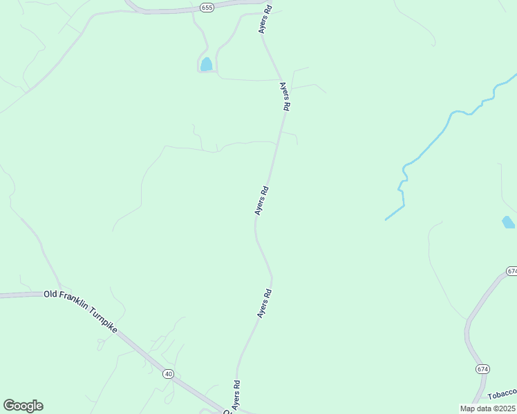 map of restaurants, bars, coffee shops, grocery stores, and more near Ayers Road in Franklin County