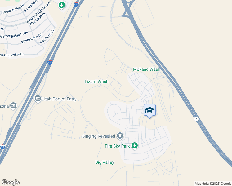 map of restaurants, bars, coffee shops, grocery stores, and more near 875 West Akoya Pearl Street in St. George