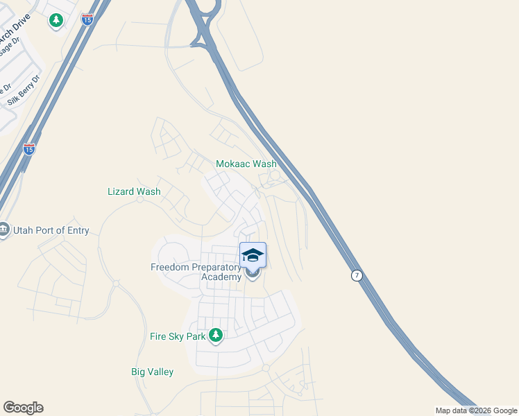 map of restaurants, bars, coffee shops, grocery stores, and more near 653 Rosa Lane in St. George