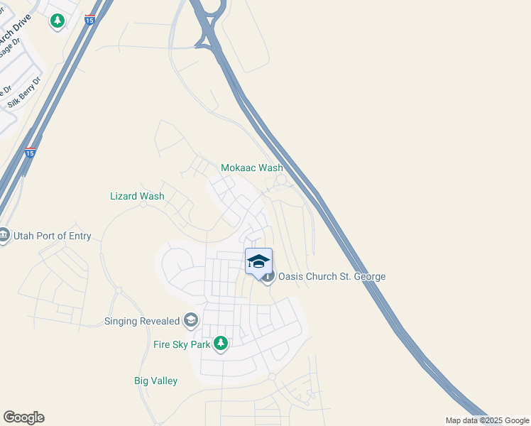 map of restaurants, bars, coffee shops, grocery stores, and more near 653 Rosa Lane in St. George