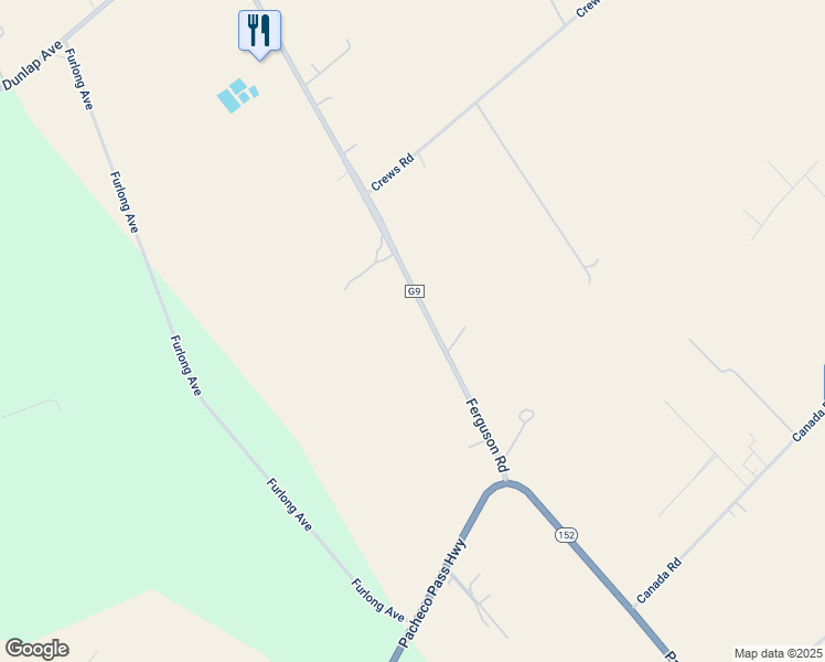 map of restaurants, bars, coffee shops, grocery stores, and more near 2736 Ferguson Road in Gilroy