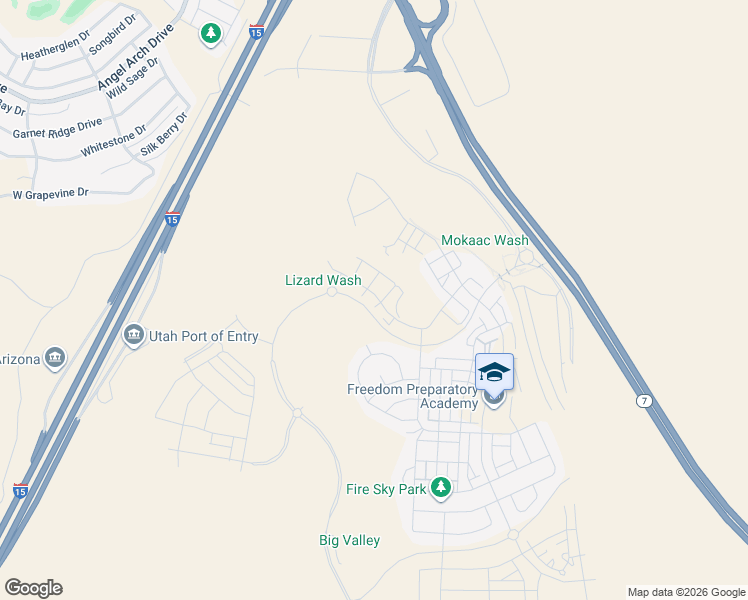 map of restaurants, bars, coffee shops, grocery stores, and more near 5482 Alice Blue Place in St. George