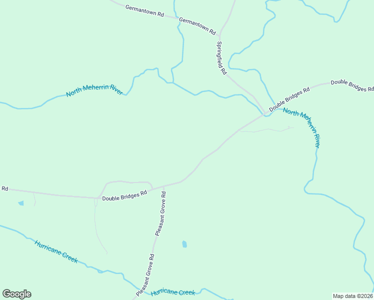 map of restaurants, bars, coffee shops, grocery stores, and more near Double Bridges Road in Keysville