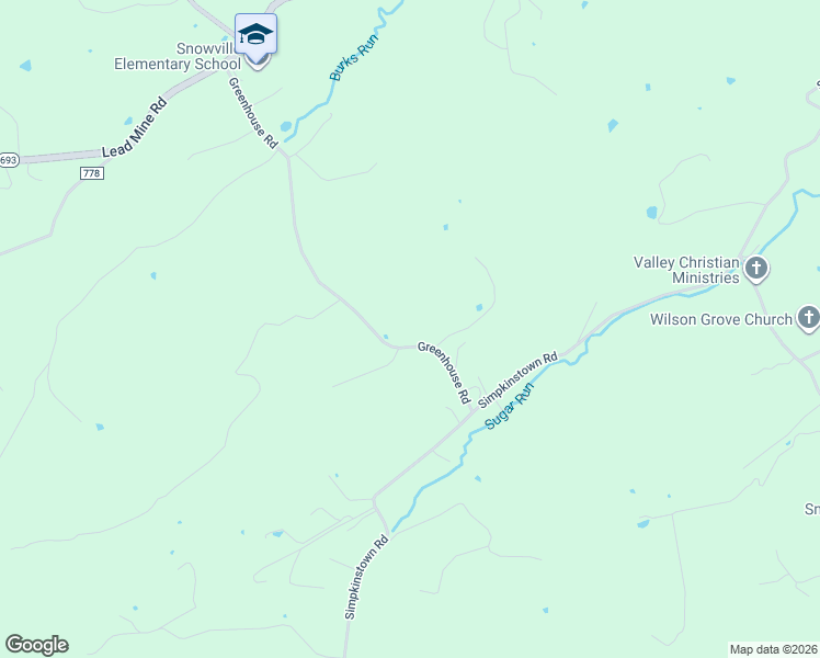 map of restaurants, bars, coffee shops, grocery stores, and more near 3414 Greenhouse Road in Hiwassee