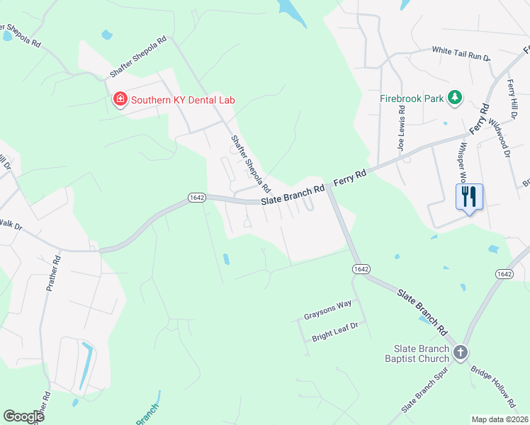 map of restaurants, bars, coffee shops, grocery stores, and more near Mikey Lane in Pulaski County
