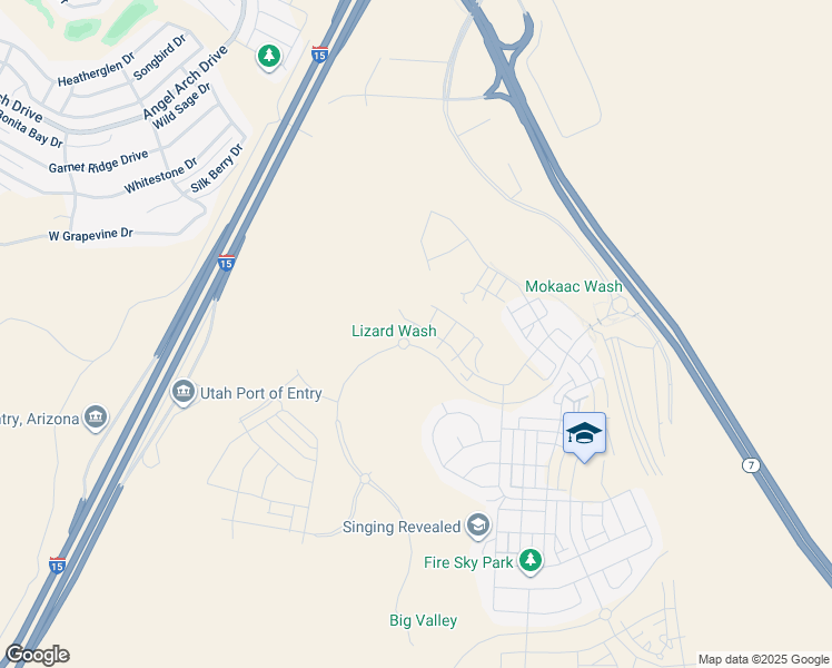 map of restaurants, bars, coffee shops, grocery stores, and more near 961 West Akoya Pearl Road in St. George