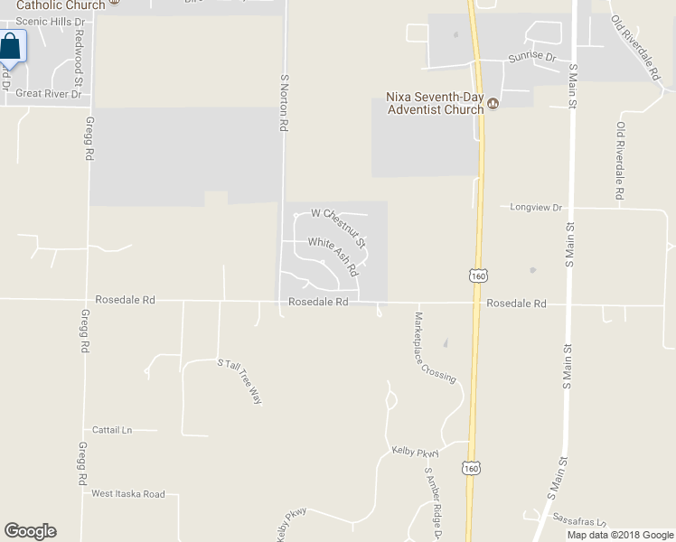 map of restaurants, bars, coffee shops, grocery stores, and more near 507 West Woodbine Road in Nixa