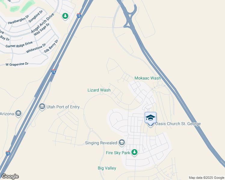 map of restaurants, bars, coffee shops, grocery stores, and more near 5436 Lula Bay Ln in St. George