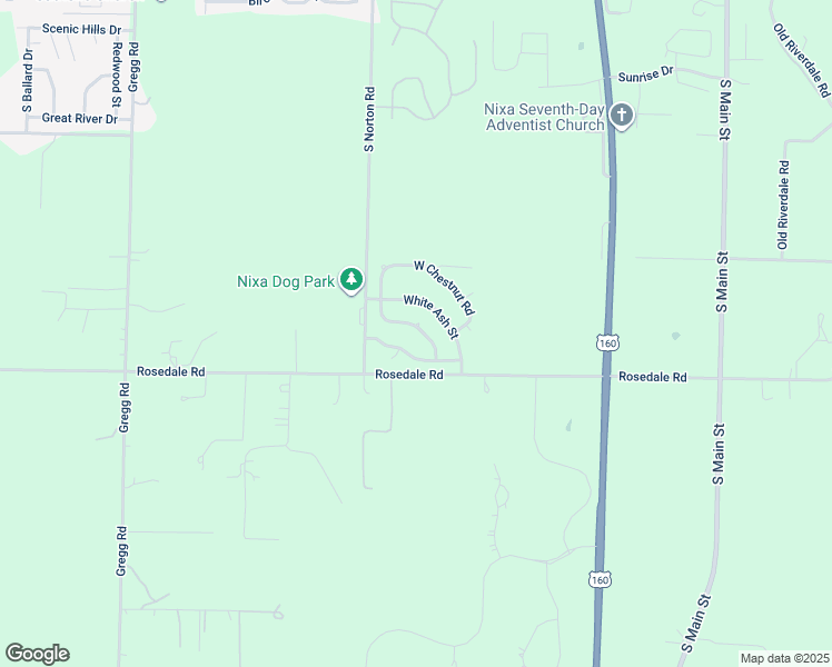 map of restaurants, bars, coffee shops, grocery stores, and more near 512 West Woodbine Road in Nixa