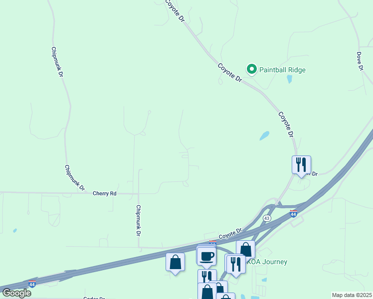 map of restaurants, bars, coffee shops, grocery stores, and more near 3698 Whispering Hills Drive in Joplin