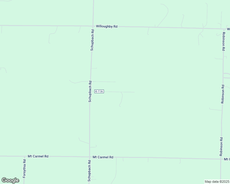 map of restaurants, bars, coffee shops, grocery stores, and more near Morning Glory Lane in Christian County