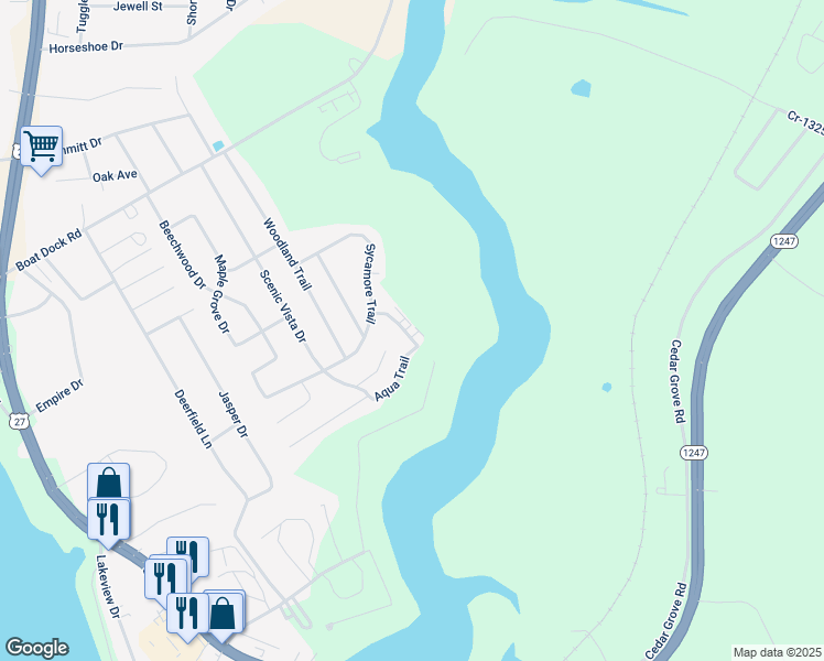 map of restaurants, bars, coffee shops, grocery stores, and more near 1-99 Augusta Court in Somerset