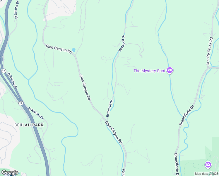 map of restaurants, bars, coffee shops, grocery stores, and more near 220 Miracle Lane in Santa Cruz