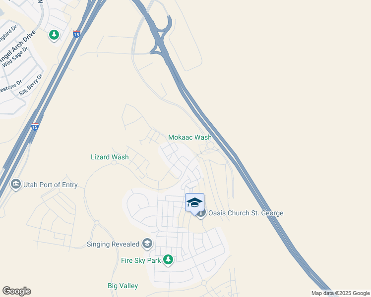 map of restaurants, bars, coffee shops, grocery stores, and more near 5399 South Cerulean Lane in St. George