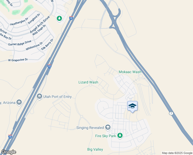map of restaurants, bars, coffee shops, grocery stores, and more near 5394 Aquamarine Lane in St. George