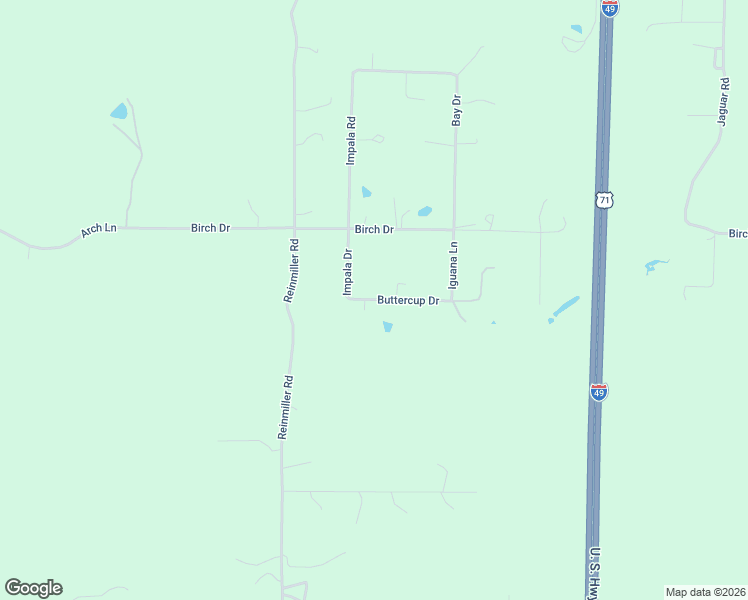 map of restaurants, bars, coffee shops, grocery stores, and more near Buttercup Drive in Joplin